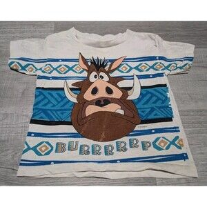 Vintage 90s The Lion King Pumbaa BURRRRRP T-shirt Kid's Size HHC Fun Factory